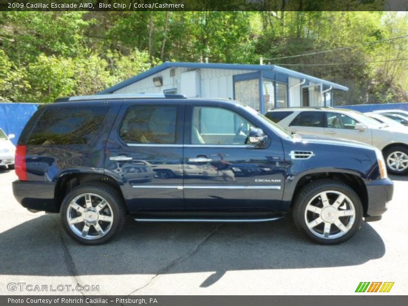 Blue Chip / Cocoa/Cashmere 2009 Cadillac Escalade AWD