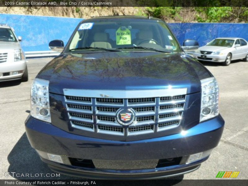 Blue Chip / Cocoa/Cashmere 2009 Cadillac Escalade AWD