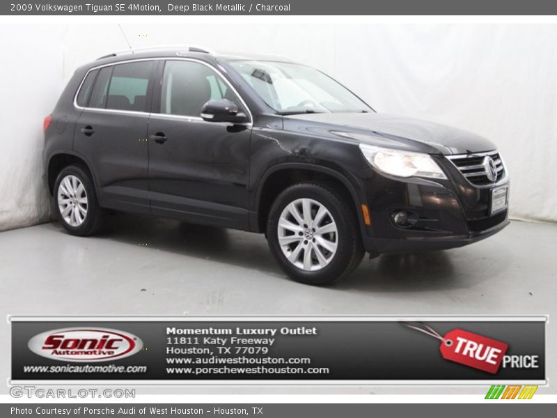 Deep Black Metallic / Charcoal 2009 Volkswagen Tiguan SE 4Motion
