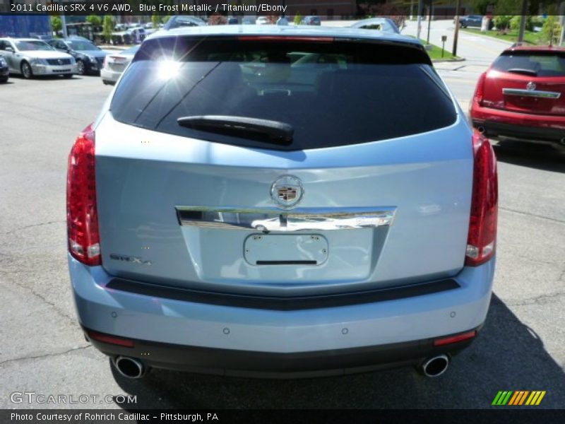 Blue Frost Metallic / Titanium/Ebony 2011 Cadillac SRX 4 V6 AWD