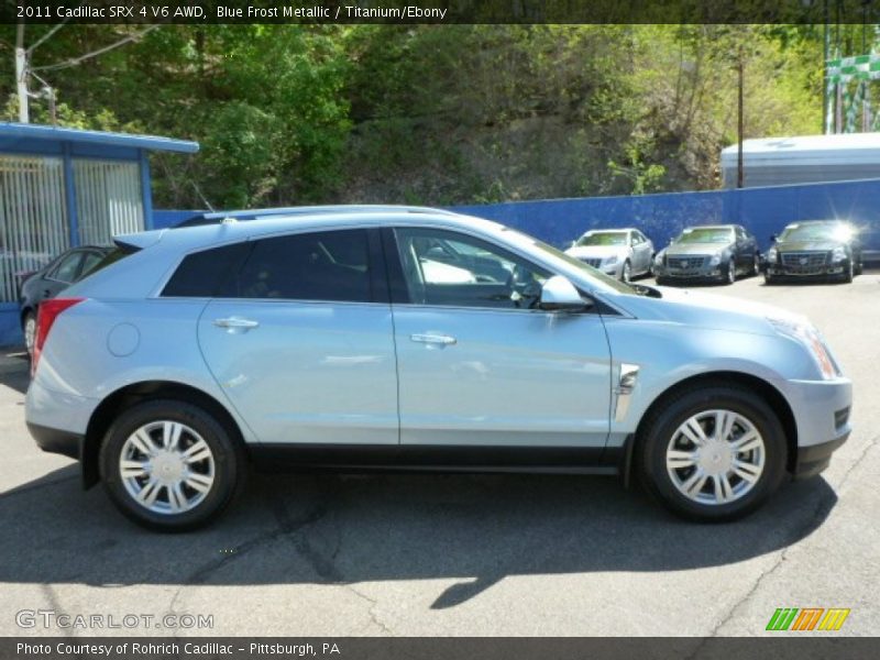Blue Frost Metallic / Titanium/Ebony 2011 Cadillac SRX 4 V6 AWD