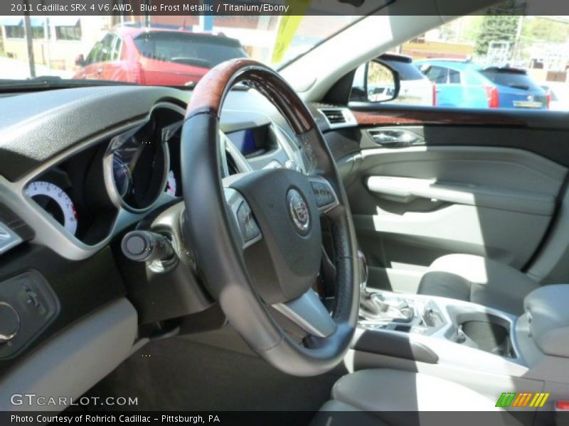 Blue Frost Metallic / Titanium/Ebony 2011 Cadillac SRX 4 V6 AWD