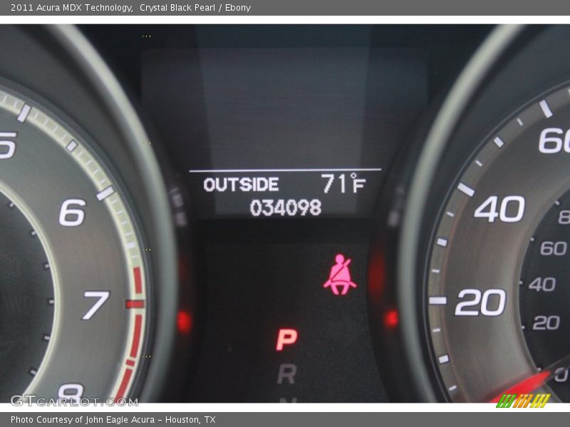 Crystal Black Pearl / Ebony 2011 Acura MDX Technology