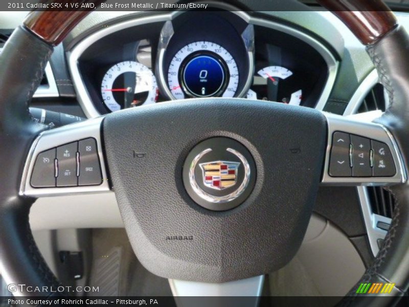 Blue Frost Metallic / Titanium/Ebony 2011 Cadillac SRX 4 V6 AWD