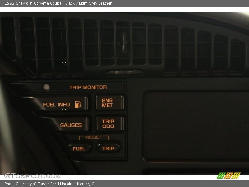 Black / Light Grey Leather 1993 Chevrolet Corvette Coupe