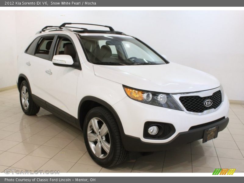 Snow White Pearl / Mocha 2012 Kia Sorento EX V6