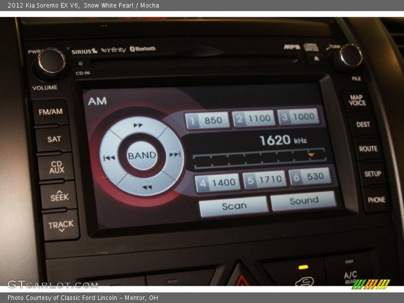 Snow White Pearl / Mocha 2012 Kia Sorento EX V6