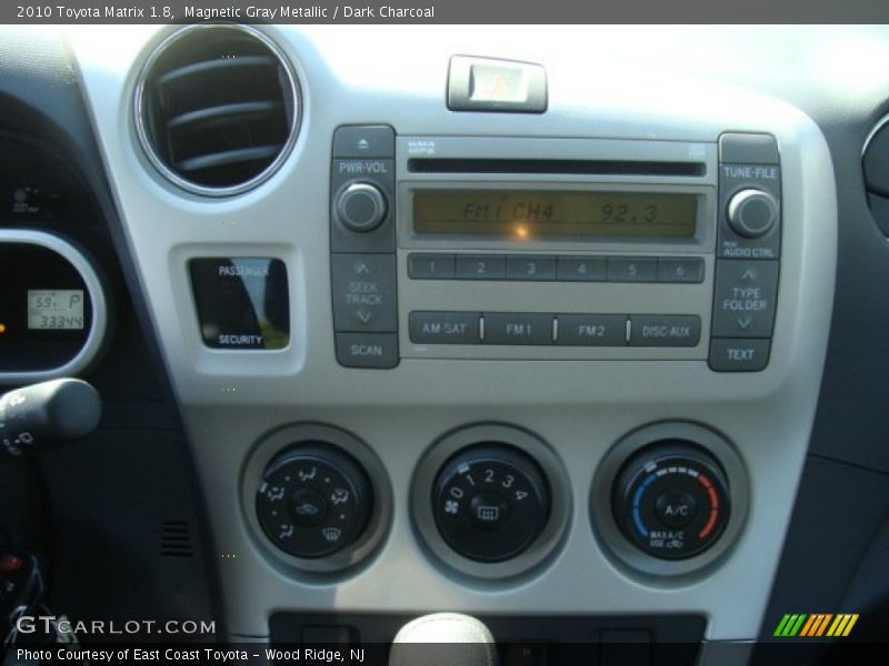 Magnetic Gray Metallic / Dark Charcoal 2010 Toyota Matrix 1.8