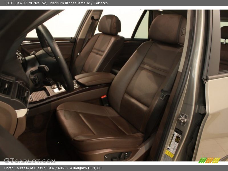 Front Seat of 2010 X5 xDrive35d