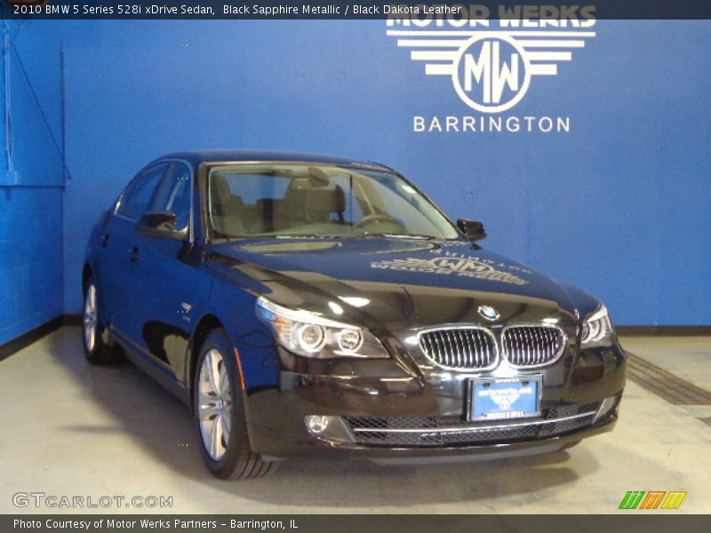 Black Sapphire Metallic / Black Dakota Leather 2010 BMW 5 Series 528i xDrive Sedan