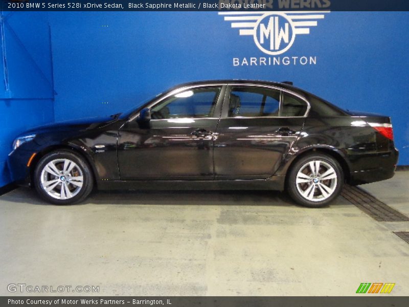 Black Sapphire Metallic / Black Dakota Leather 2010 BMW 5 Series 528i xDrive Sedan
