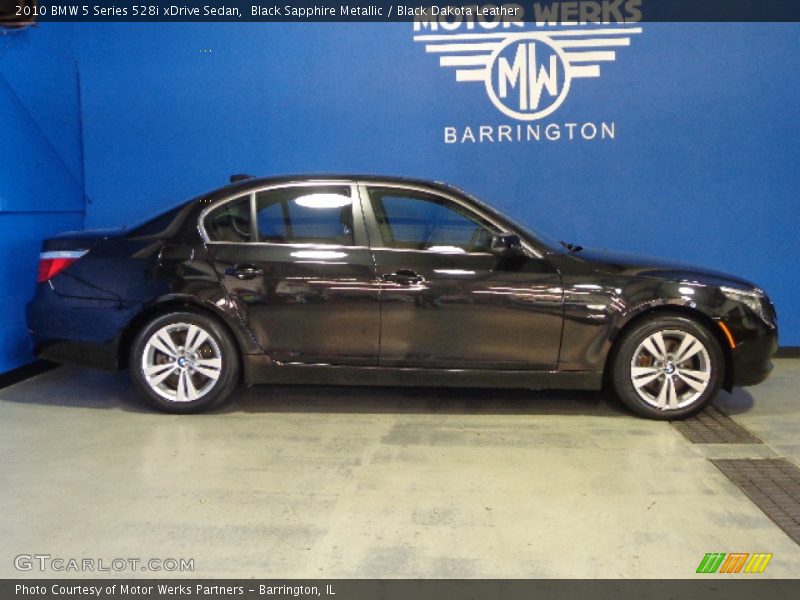 Black Sapphire Metallic / Black Dakota Leather 2010 BMW 5 Series 528i xDrive Sedan