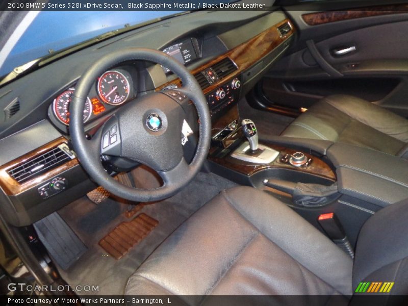 Black Sapphire Metallic / Black Dakota Leather 2010 BMW 5 Series 528i xDrive Sedan