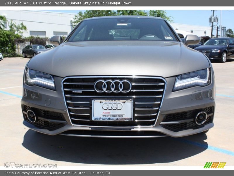 Dakota Gray Metallic / Nougat Brown 2013 Audi A7 3.0T quattro Prestige