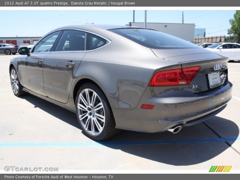 Dakota Gray Metallic / Nougat Brown 2013 Audi A7 3.0T quattro Prestige