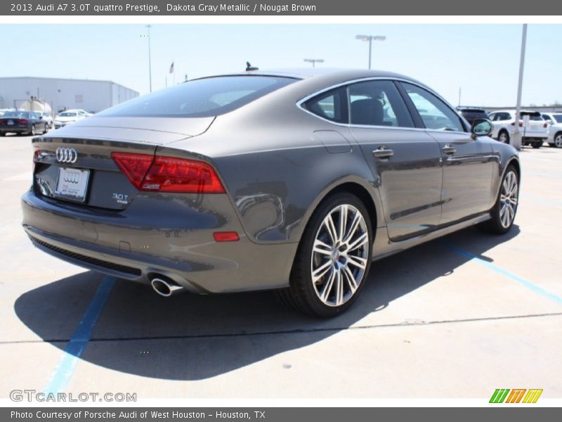 Dakota Gray Metallic / Nougat Brown 2013 Audi A7 3.0T quattro Prestige