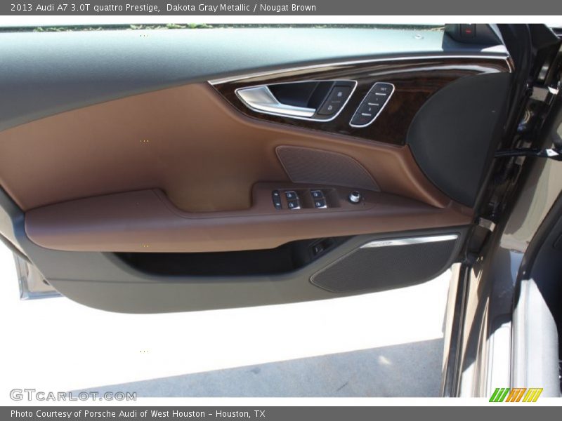Dakota Gray Metallic / Nougat Brown 2013 Audi A7 3.0T quattro Prestige
