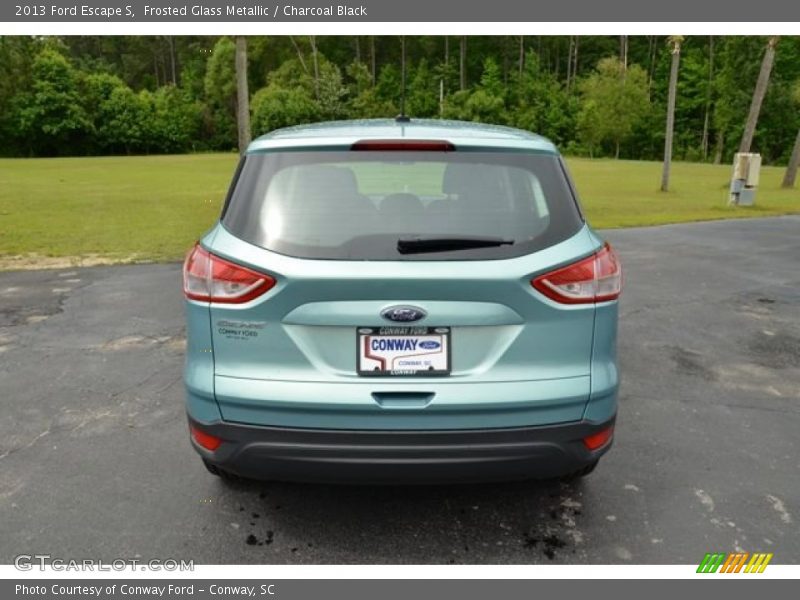 Frosted Glass Metallic / Charcoal Black 2013 Ford Escape S
