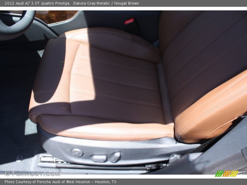 Dakota Gray Metallic / Nougat Brown 2013 Audi A7 3.0T quattro Prestige
