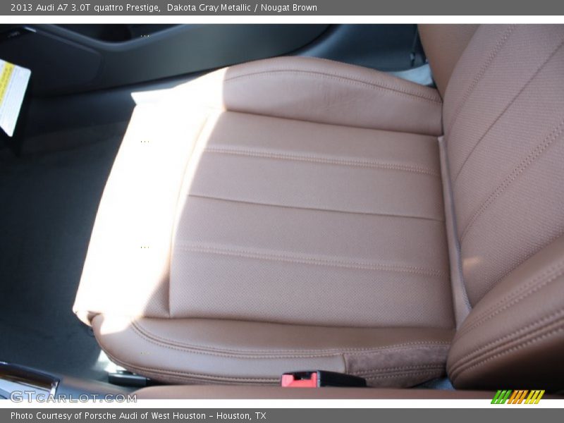 Dakota Gray Metallic / Nougat Brown 2013 Audi A7 3.0T quattro Prestige