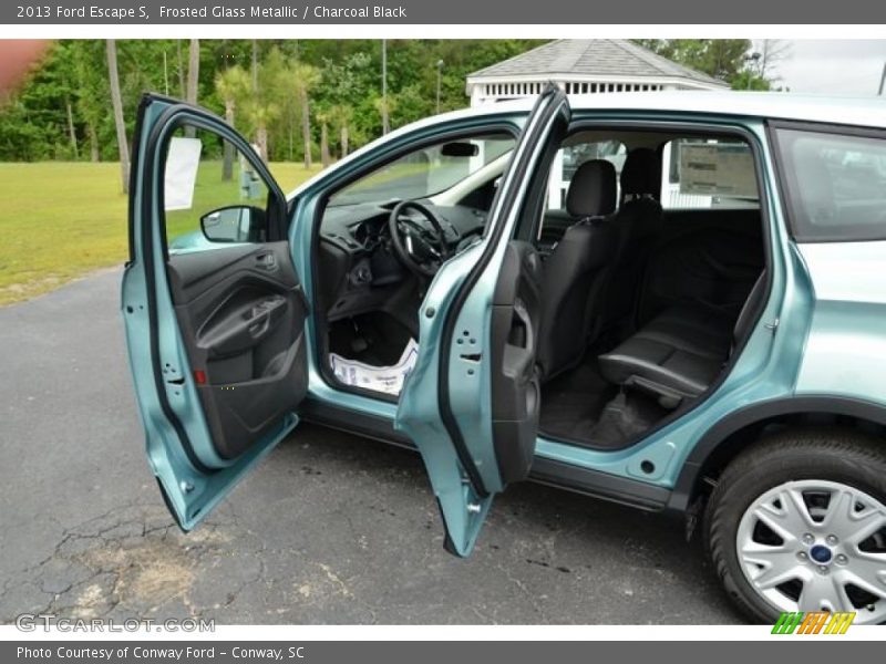 Frosted Glass Metallic / Charcoal Black 2013 Ford Escape S