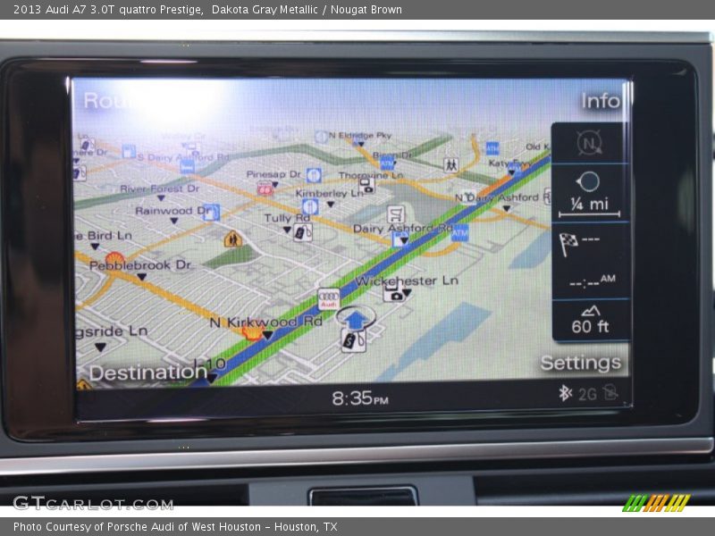 Dakota Gray Metallic / Nougat Brown 2013 Audi A7 3.0T quattro Prestige