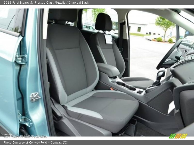 Frosted Glass Metallic / Charcoal Black 2013 Ford Escape S