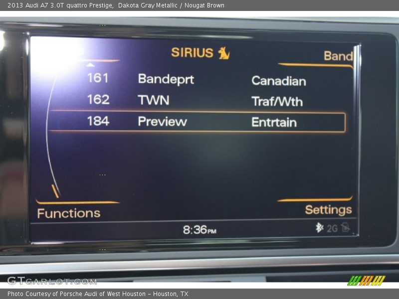 Dakota Gray Metallic / Nougat Brown 2013 Audi A7 3.0T quattro Prestige