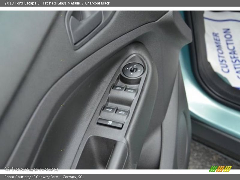 Frosted Glass Metallic / Charcoal Black 2013 Ford Escape S