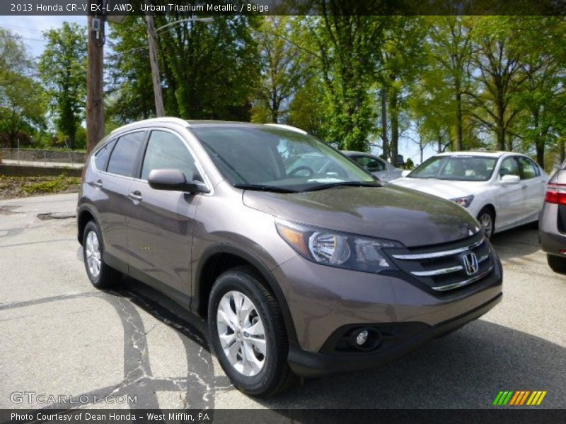 Urban Titanium Metallic / Beige 2013 Honda CR-V EX-L AWD