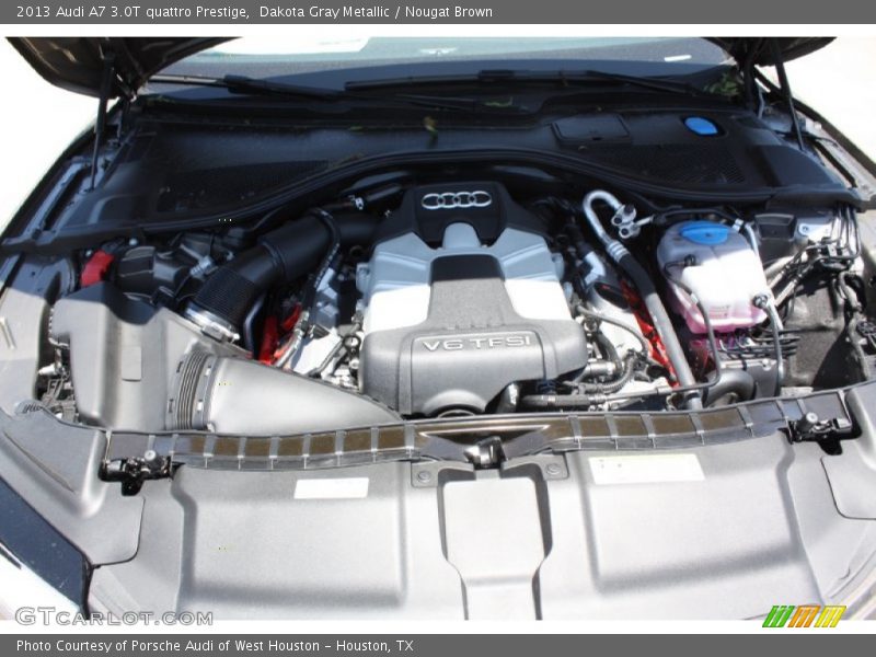 Dakota Gray Metallic / Nougat Brown 2013 Audi A7 3.0T quattro Prestige