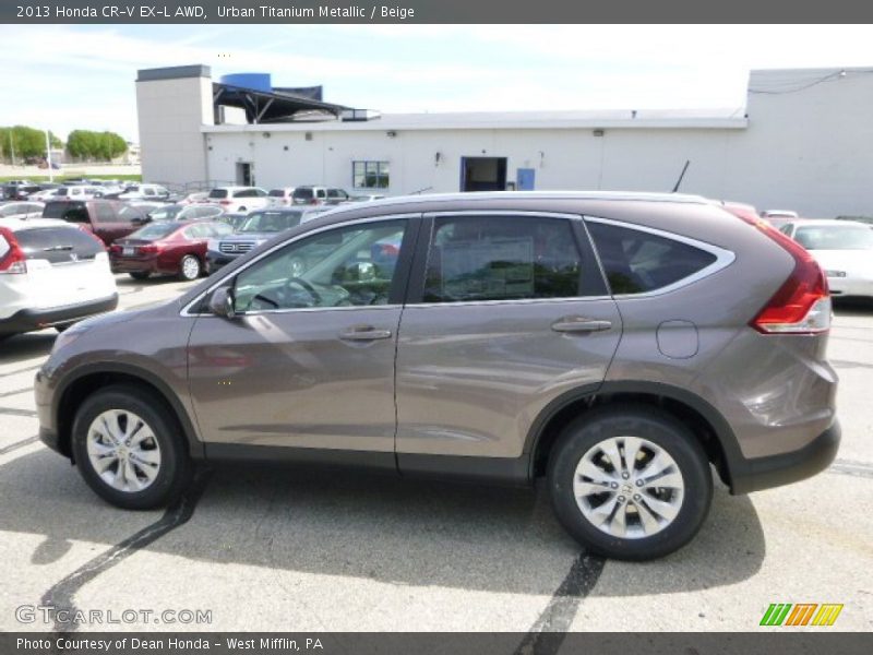 Urban Titanium Metallic / Beige 2013 Honda CR-V EX-L AWD