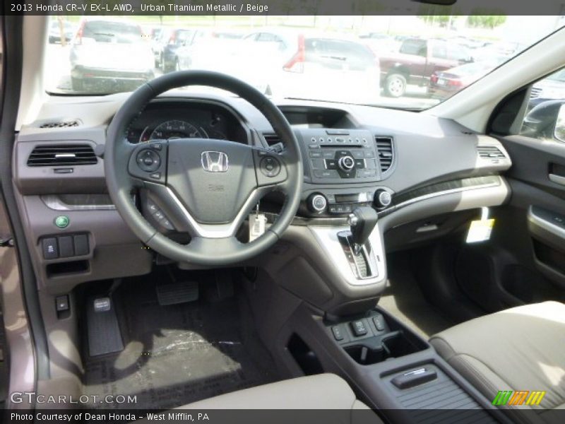 Urban Titanium Metallic / Beige 2013 Honda CR-V EX-L AWD