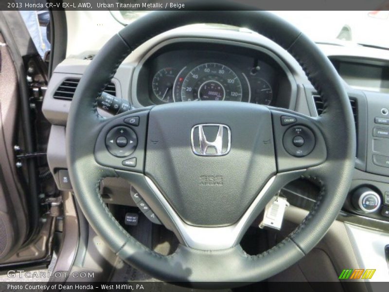 Urban Titanium Metallic / Beige 2013 Honda CR-V EX-L AWD