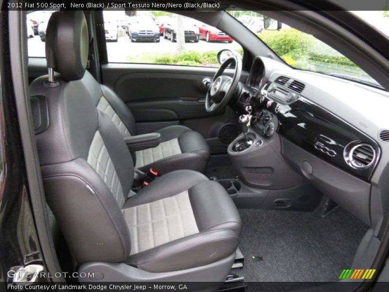  2012 500 Sport Sport Tessuto Nero/Nero (Black/Black) Interior