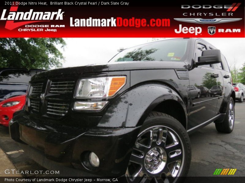 Brilliant Black Crystal Pearl / Dark Slate Gray 2011 Dodge Nitro Heat