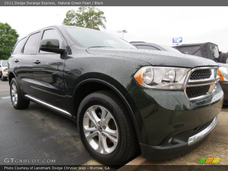 Natural Green Pearl / Black 2011 Dodge Durango Express