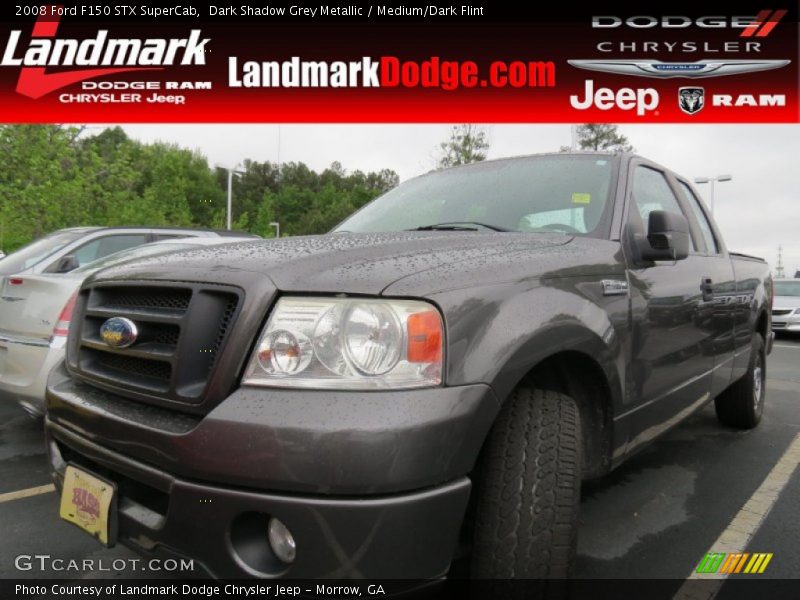 Dark Shadow Grey Metallic / Medium/Dark Flint 2008 Ford F150 STX SuperCab