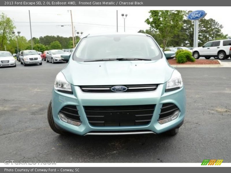 Frosted Glass Metallic / Charcoal Black 2013 Ford Escape SEL 2.0L EcoBoost 4WD