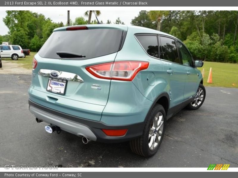 Frosted Glass Metallic / Charcoal Black 2013 Ford Escape SEL 2.0L EcoBoost 4WD