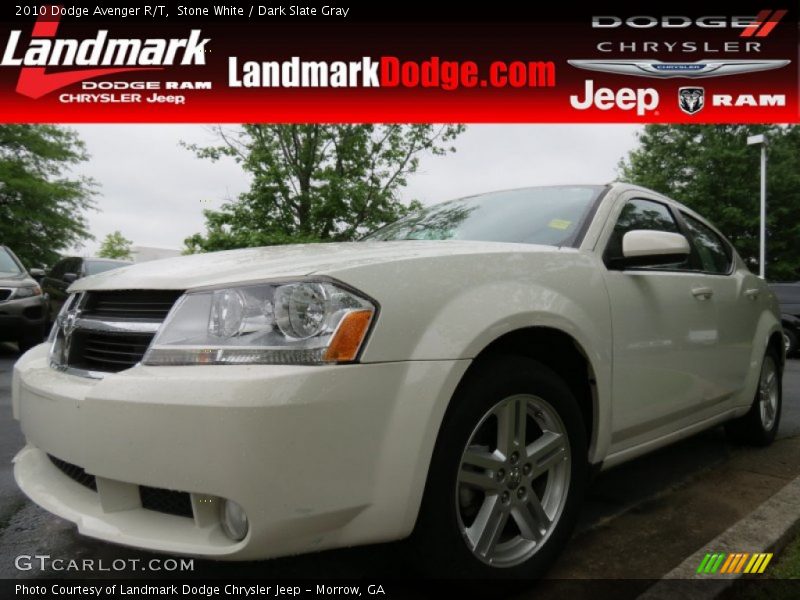 Stone White / Dark Slate Gray 2010 Dodge Avenger R/T