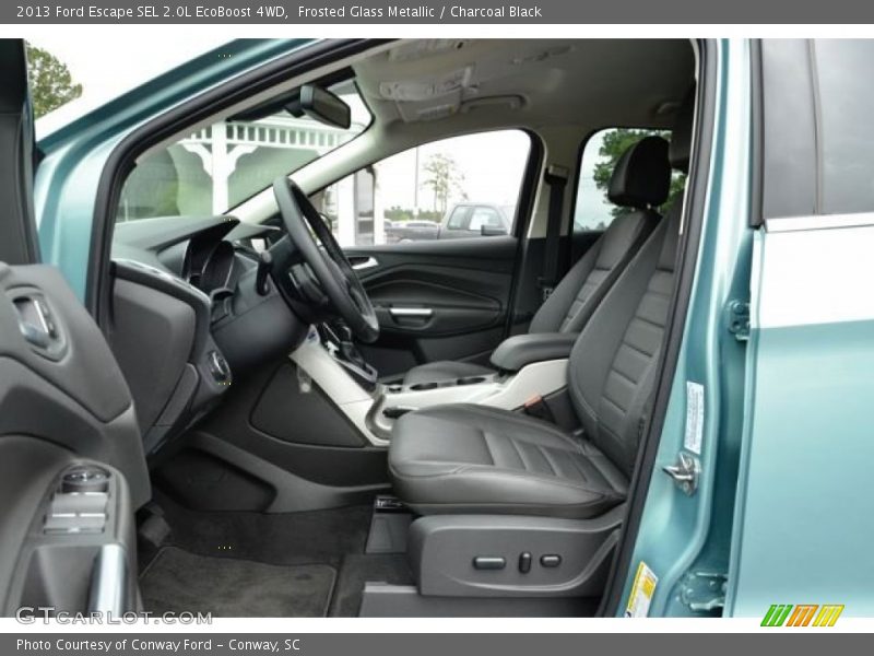 Frosted Glass Metallic / Charcoal Black 2013 Ford Escape SEL 2.0L EcoBoost 4WD