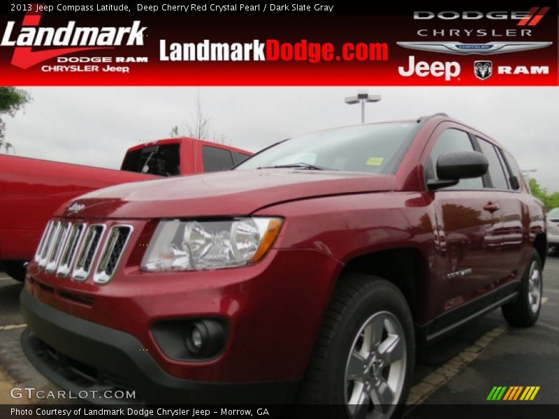 Deep Cherry Red Crystal Pearl / Dark Slate Gray 2013 Jeep Compass Latitude