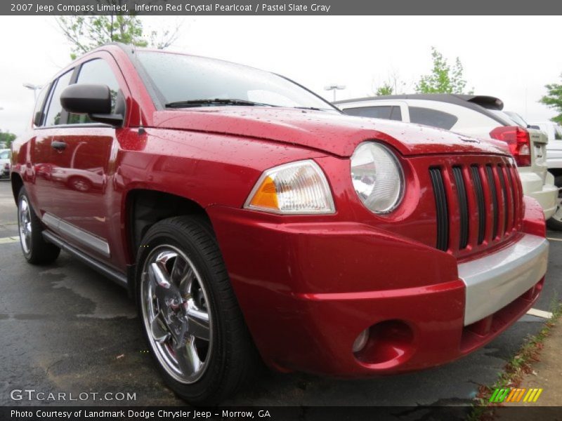 Inferno Red Crystal Pearlcoat / Pastel Slate Gray 2007 Jeep Compass Limited