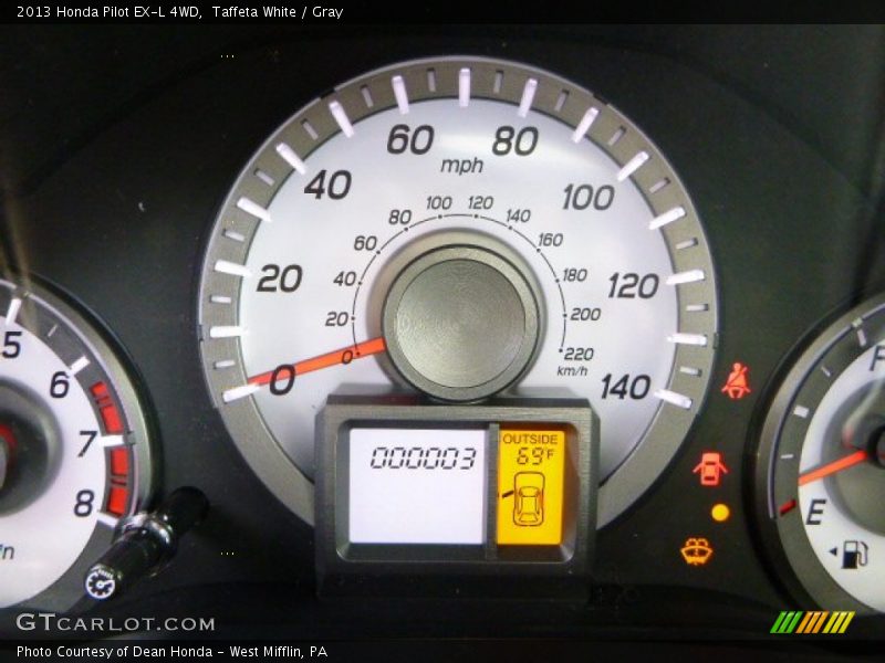 Taffeta White / Gray 2013 Honda Pilot EX-L 4WD