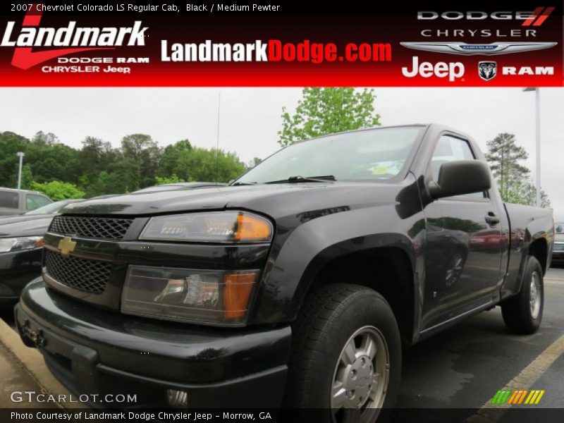 Black / Medium Pewter 2007 Chevrolet Colorado LS Regular Cab