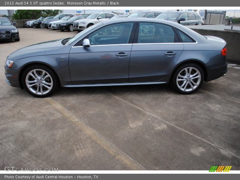 Monsoon Gray Metallic / Black 2013 Audi S4 3.0T quattro Sedan