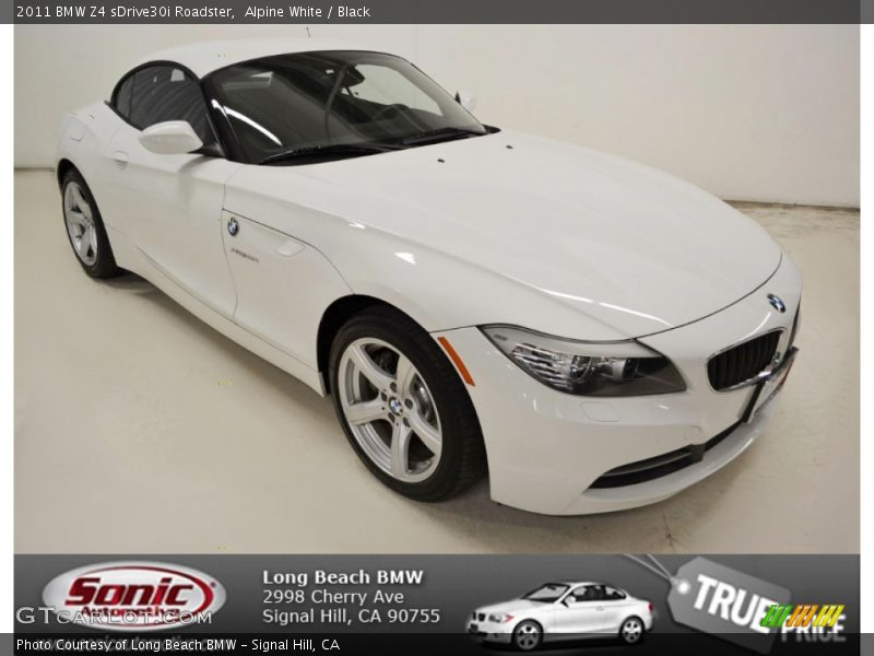 Alpine White / Black 2011 BMW Z4 sDrive30i Roadster