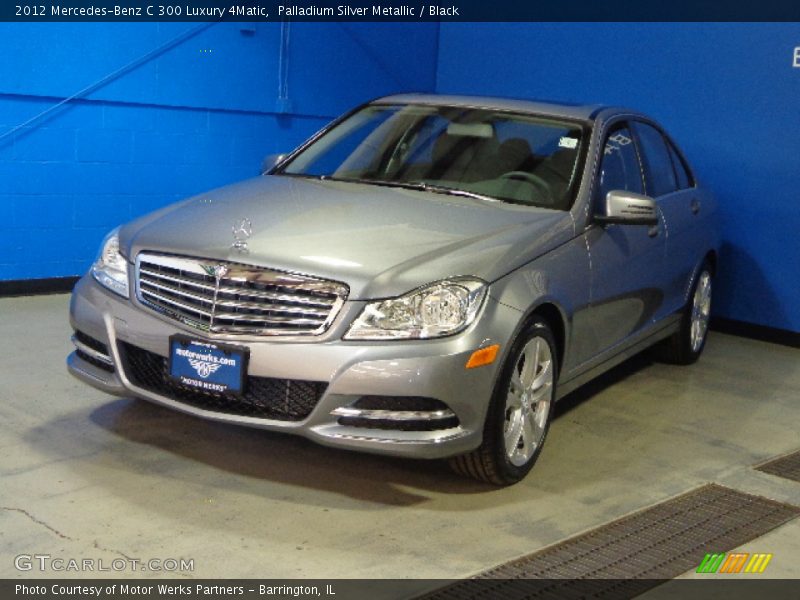 Palladium Silver Metallic / Black 2012 Mercedes-Benz C 300 Luxury 4Matic