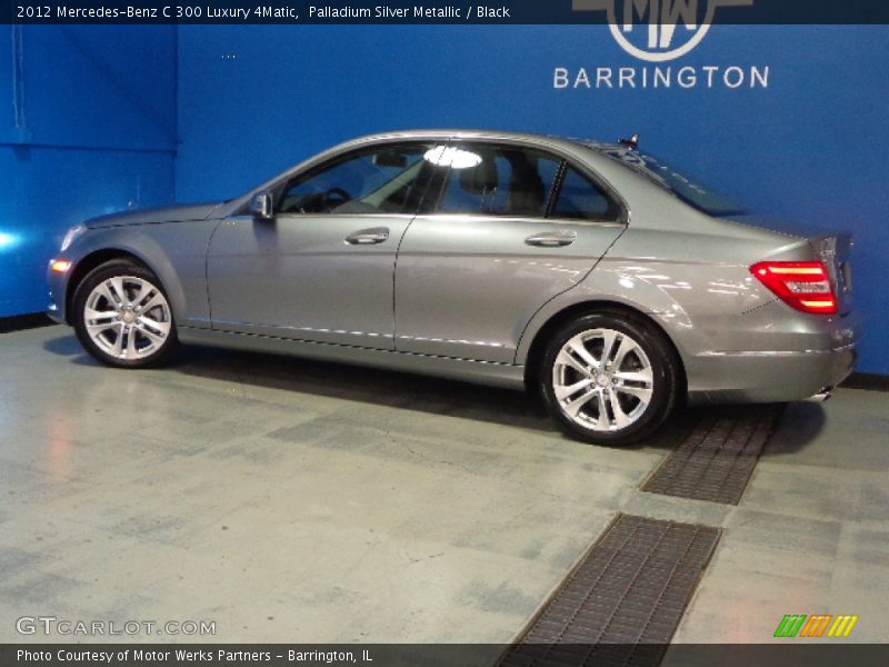 Palladium Silver Metallic / Black 2012 Mercedes-Benz C 300 Luxury 4Matic